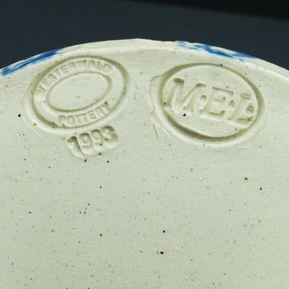 Westerwald Pottery Crock with Lid Spongeware Butter Pot Lidded Canister Jar - Picture 6 of 7